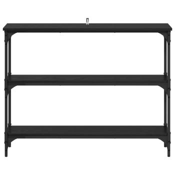 Konsolentisch Schwarz Eichen-Optik 100 x 22,5 x 75 cm