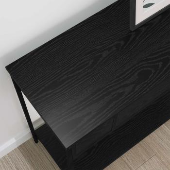 Konsolentisch Schwarz Eichen-Optik 100 x 34,5 x 75 cm