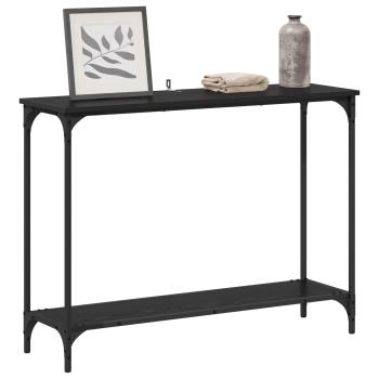 Konsolentisch Schwarz Eichen-Optik 101 x 30,5 x 75 cm