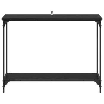 Konsolentisch Schwarz Eichen-Optik 101 x 30,5 x 75 cm