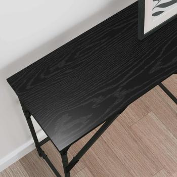 Konsolentisch Schwarz Eichen-Optik 140 x 29 x 75 cm