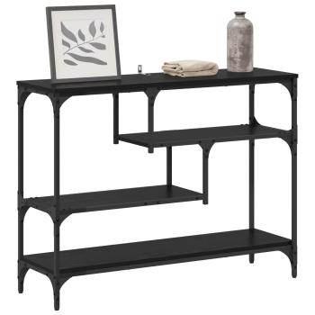 Konsolentisch Schwarz Eichen-Optik 100 x 30 x 75 cm