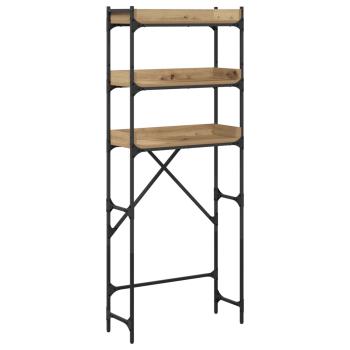 Waschmaschinenregal mit Regal Artisan-Eiche 67 x 25 x 163 cm
