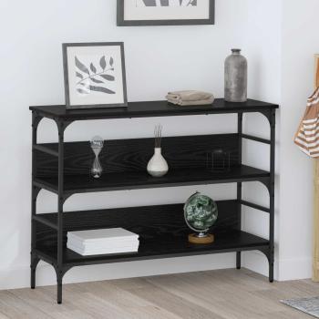 ARDEBO.de - Konsolentisch Schwarz Eichen-Optik 100 x 32 x 75 cm