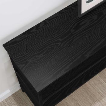Konsolentisch Schwarz Eichen-Optik 100 x 32 x 75 cm
