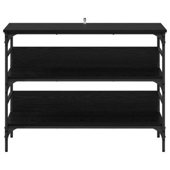 Konsolentisch Schwarz Eichen-Optik 100 x 32 x 75 cm
