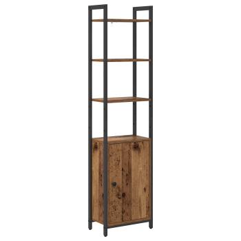 Bücherregal 6 Ebenen 40 x 24 x 161 cm Holzwerkstoff Altholz