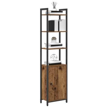 Bücherregal 6 Ebenen 40 x 24 x 161 cm Holzwerkstoff Altholz