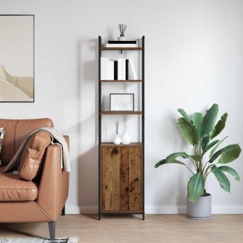 Bücherregal 6 Ebenen 40 x 24 x 161 cm Holzwerkstoff Altholz