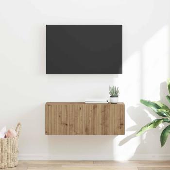 ARDEBO.de - TV-Wandschrank 78,5 x 30 x 29,5 cm Kunsthandwerk Eiche