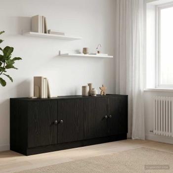 ARDEBO.de - Stauraum-Schranks für Hochbett 2 stk. Schwarze Eiche