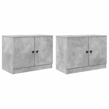 Stauraum-Schranks für Hochbett 2 stk. Betongrau 66 x 35 x 48 cm