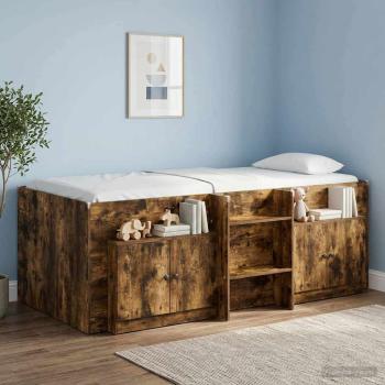 ARDEBO.de - Stauraum-Schranks für Hochbett 2 stk. Geräucherte Eiche