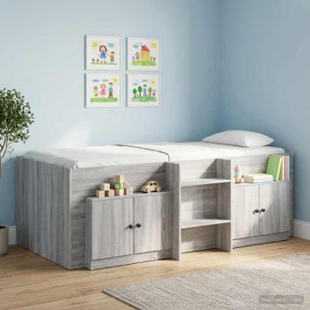 ARDEBO.de - Stauraum-Schranks für Hochbett 2 stk. Grau Sonoma