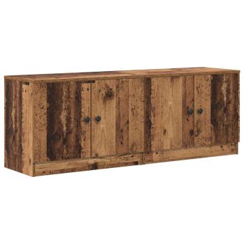 Stauraum-Schranks für Hochbett 2 stk. Altholz 66 x 35 x 48 cm