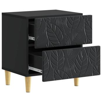 Nachttisch 2 stk. Schwarz 43 x 34,5 x 48 cm Holzwerkstoff