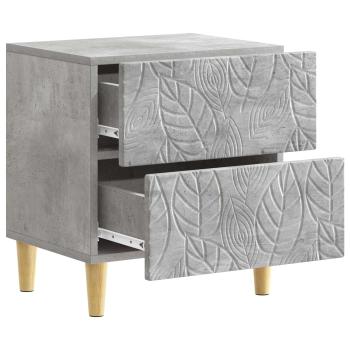 Nachttisch 2 stk. Betongrau 43 x 34,5 x 48 cm Holzwerkstoff