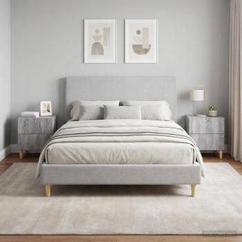 ARDEBO.de - Nachttisch 2 stk. Grau Sonoma 43 x 34,5 x 48 cm Holzwerkstoff