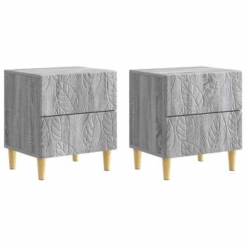 Nachttisch 2 stk. Grau Sonoma 43 x 34,5 x 48 cm Holzwerkstoff