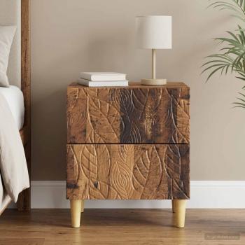 ARDEBO.de - Nachttisch Altholz 43 x 34,5 x 48 cm Holzwerkstoff