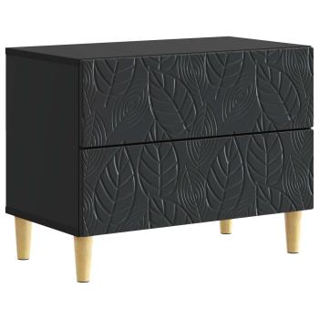 Nachttisch Schwarz 62 x 34,5 x 48 cm Holzwerkstoff
