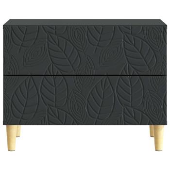 Nachttisch Schwarz 62 x 34,5 x 48 cm Holzwerkstoff