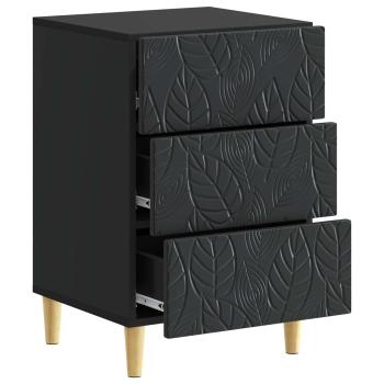 Nachttisch Schwarz 43 x 39,5 x 66,5 cm Holzwerkstoff