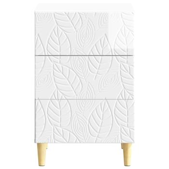 Nachttisch Hochglanz Weiß 43 x 39,5 x 66,5 cm Holzwerkstoff