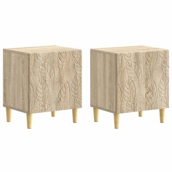 Nachttisch 2 Stk. Sonoma-Eiche 43 x 34,5 x 50 cm Holzwerkstoff