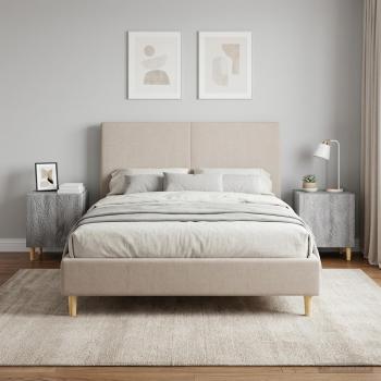 ARDEBO.de - Nachttisch 2 Stk. Sonoma-Grau 43 x 34,5 x 50 cm Holzwerkstoff