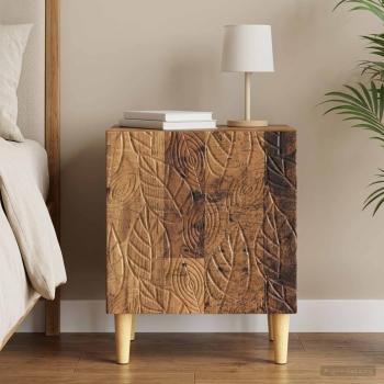 ARDEBO.de - Nachttisch Altholz 43 x 34,5 x 50 cm Holzwerkstoff