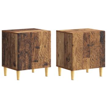 Nachttisch 2 Stk. Altholz 43 x 34,5 x 50 cm Holzwerkstoff