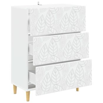 Schubladenschrank Weiß 66 x 34,5 x 90 cm Holzwerkstoff
