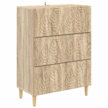 Schubladenschrank 66 x 34,5 x 90 cm Holzwerkstoff Sonoma-Eiche