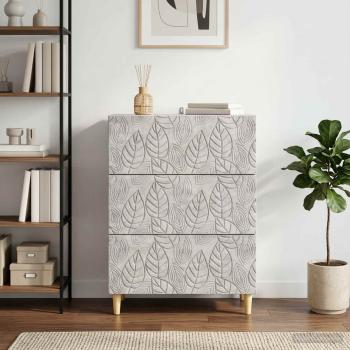 ARDEBO.de - Schubladenschrank Betongrau 66 x 34,5 x 90 cm Holzwerkstoff