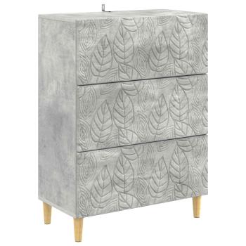 Schubladenschrank Betongrau 66 x 34,5 x 90 cm Holzwerkstoff