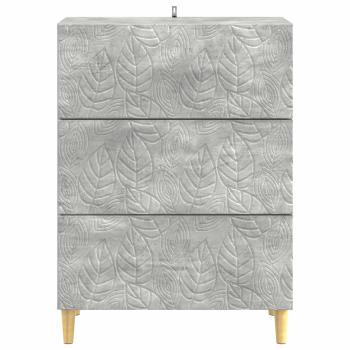 Schubladenschrank Betongrau 66 x 34,5 x 90 cm Holzwerkstoff