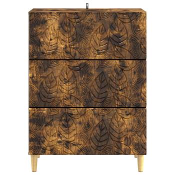 Schubladenschrank Geräucherte Eiche 66 x 34,5 x 90 cm