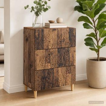 Schubladenschrank Altholz 66 x 34,5 x 90 cm Holzwerkstoff
