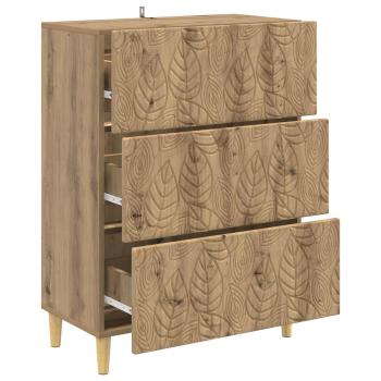 Schubladenschrank 66 x 34,5 x 90 cm Holzwerkstoff Artisan-Eiche