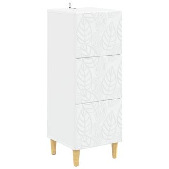 Schubladenschrank 33 x 34,5 x 90 cm Holzwerkstoff Weiß