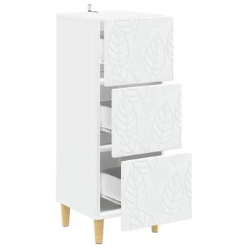 Schubladenschrank 33 x 34,5 x 90 cm Holzwerkstoff Weiß