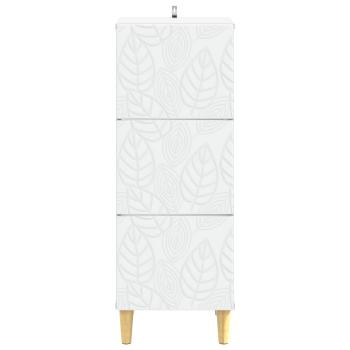 Schubladenschrank 33 x 34,5 x 90 cm Holzwerkstoff Weiß