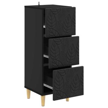Schubladenschrank 33 x 34,5 x 90 cm Holzwerkstoff Schwarz