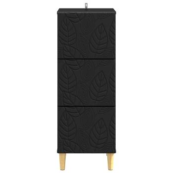 Schubladenschrank 33 x 34,5 x 90 cm Holzwerkstoff Schwarz