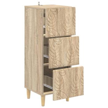 Schubladenschrank 33 x 34,5 x 90 cm Holzwerkstoff Sonoma-Eiche