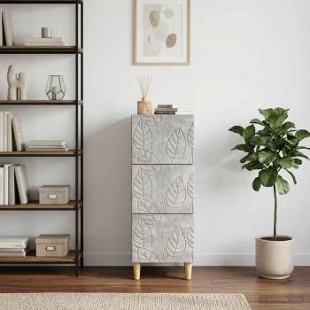 ARDEBO.de - Schubladenschrank 33 x 34,5 x 90 cm Holzwerkstoff Betongrau