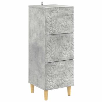 Schubladenschrank 33 x 34,5 x 90 cm Holzwerkstoff Betongrau