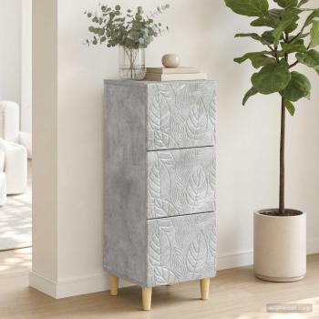 Schubladenschrank 33 x 34,5 x 90 cm Holzwerkstoff Betongrau