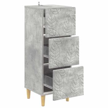 Schubladenschrank 33 x 34,5 x 90 cm Holzwerkstoff Betongrau